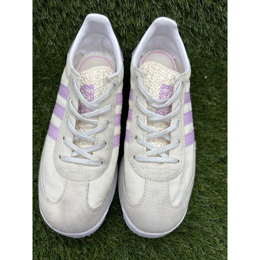 US Size 3Y Adidas SL72 Cream Pink Sneaker Slip On No Tie Laces